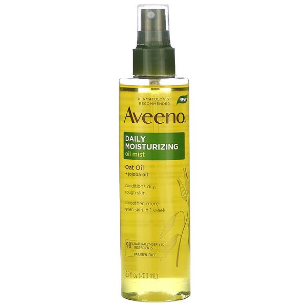Aveeno, Ежедневный увлажняющий масляный спрей, овсяное масло + масло жожоба, 6,7 жидких унций (200 мл)